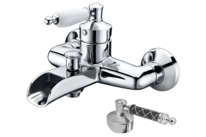 Смеситель для ванны Boheme Vogue хром с черным