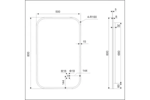 Зеркало Excellent Lumiro 80x50 с подсветкой - 3