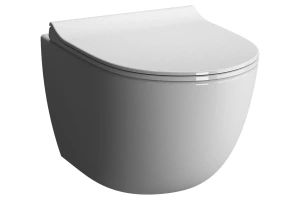 Комплект унитаза с инсталляцией Vitra Sento Rim-Ex с сиденьем микролифт и клавишей смыва хром матовый - 2