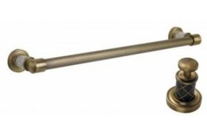 Полотенцедержатель Boheme Murano бронза с черным