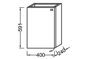 Тумба под раковину Stella Polar Концепт Сомо 40 белый - 3