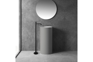 Смеситель для ванны напольный Abber Wasser Kreis черный, матовый (AF8140B) - 2