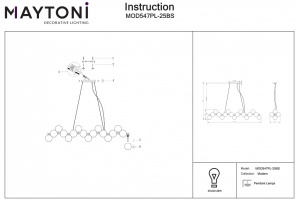 Подвесная люстра Maytoni Dallas MOD547PL-25BS - 2