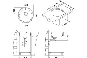 Мойка кухонная Alveus Form Monarch 30 антрацит - 2