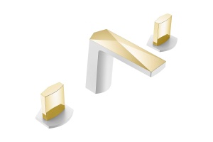 Смеситель для раковины Boheme Venturo белый золото