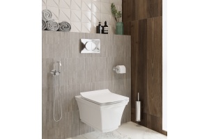 Комплект Унитаз подвесной STWORKI Хадстен SETK3304-0616-001-1-6000 с микролифтом + Система инсталляции для унитазов STWORKI 510162 с кнопкой смыва 230824 белой - 2