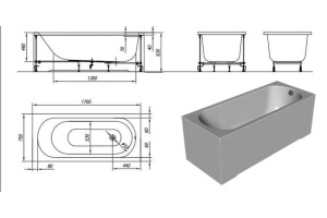 Ванна акриловая Kolpa San Betty 170x75 белый - 3