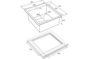Мойка кухонная Paulmark Favor 45 темный хром - 3
