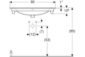 Раковина Geberit Renova Plan 80 122280000 - 3
