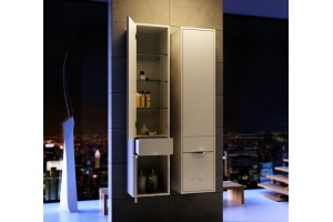 Шкаф-пенал Aqwella 5 stars Malaga L белый - 3