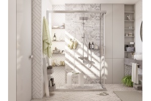 Душевой уголок STWORKI Карлстад DE019RC80140200 140x80 см профиль хром матовый - 2