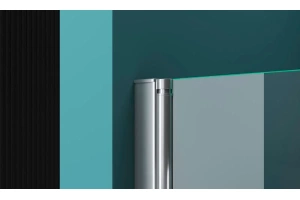 Душевая дверь BelBagno Albano 140(60+80)х195 профиль хром стекло прозрачное - 3