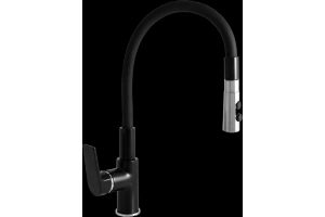 Смеситель для кухни Rav Slezak Colorado с гибким изливом черный матовый - хром