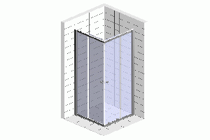 Душевой уголок Cezares Molveno 120х110 хром стекло прозрачное - 2