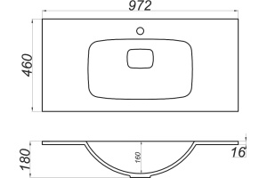 Мебельная раковина Aqwella 5 stars Malaga 100 - 2