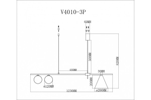 Светильник на штанге Moderli Dellay V4010-3P - 2