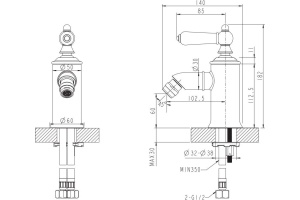 Смеситель Bravat Art F375109C для биде - 2