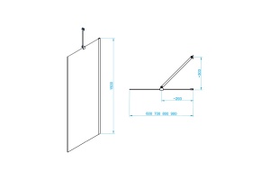 Шторка на ванну RGW Screens SC-151B 60x150 профиль черный стекло прозрачное - 2