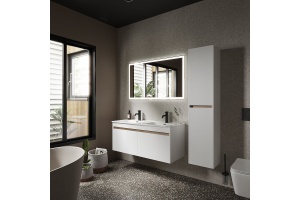 Тумба под раковину подвесная Sancos Smart 120 белая глянцевая - 3