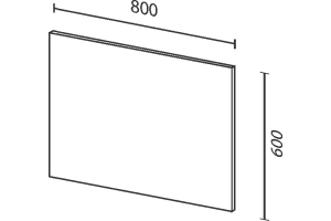 Зеркало Sanvit Панорама 80 с подсветкой черный - 2