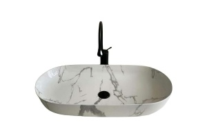 Раковина накладная CeramaLux MNC 81 см под камень/белый,серый (350) - 2