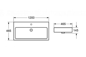 Мебельная раковина Cezares Cadro 120х46.5, белый (CZR-MIL-120-LVB) - 2