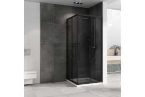 Душевой уголок Abber Schwarzer Diamant 80x80 профиль черный стекло тонированное - 2