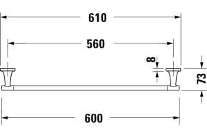 Полотенцедержатель Duravit Starck T 0099424600 черный - 2