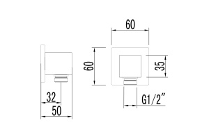 Подключение для душевого шланга Lemark LM4583C для LM4522C, LM4529C, LM7842C, LM7849C, хром - 2