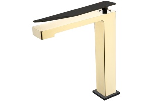 Смеситель для раковины Boheme Q золото с черным