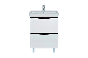 Тумба с раковиной Misty Венера 55 белая глянцевая