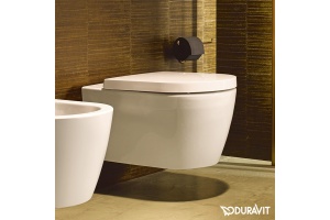 Унитаз подвесной Duravit Me by Starck с крышкой, белый (2529090000) - 3