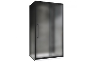 Душевой уголок Abber Schwarzer Diamant 140x100 профиль черный стекло матовое