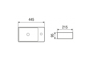 Раковина подвесная Weltwasser WW AISBACH 5112 44.5 белый (10000004593) - 2