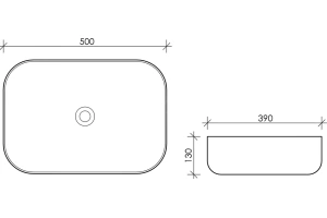 Раковина накладная Esbano Astanes 50 белый (ESRNASTAW) - 3