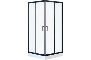 Душевой уголок Royal Bath HP 80х80 с поддоном профиль черный стекло матовое