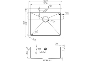 Мойка кухонная Zorg Inox PVD 5951 grafit - 2