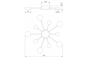 Потолочная люстра Eurosvet Nitrino 90242/10 хром - 2