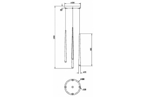 Подвесной светильник Maytoni Cascade MOD132PL-L36BSK2 - 2