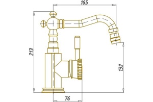 Смеситель для биде Bronze de Luxe Windsor бронза (21688) - 3