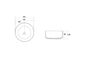 Накладная раковина Abber Bequem 40 розовое золото - 2