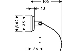 Держатель туалетной бумаги Hansgrohe Logis Classic 41623000 с крышкой - 2