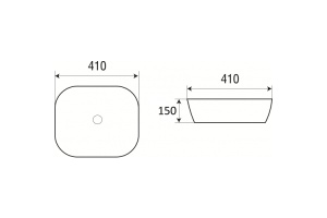 Раковина накладная Weltwasser WW ELBACH 2144 41 белый (10000003848) - 2