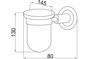 Стакан для зубных щеток Boheme Murano золото - 2