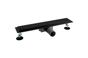 Душевой лоток Gappo черный 80 с решеткой