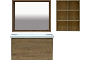 Мебель для ванной Misty Даллас 100 подвесная, светлое дерево - 2