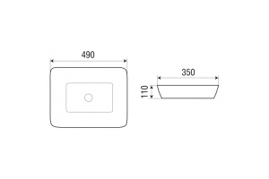 Раковина накладная Weltwasser WW Elbach 2261 49 белый (10000004560) - 2