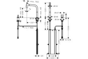 Смеситель Hansgrohe Metris Select 73818340 для кухонной мойки - 2