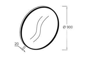 Зеркало Jacob Delafon Odeon Rive Gauche 90 золото с подсветкой - 3
