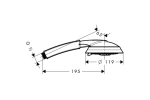 Ручной душ Hansgrohe Raindance Classic 100 3jet, хром/под золото 28548090 - 2